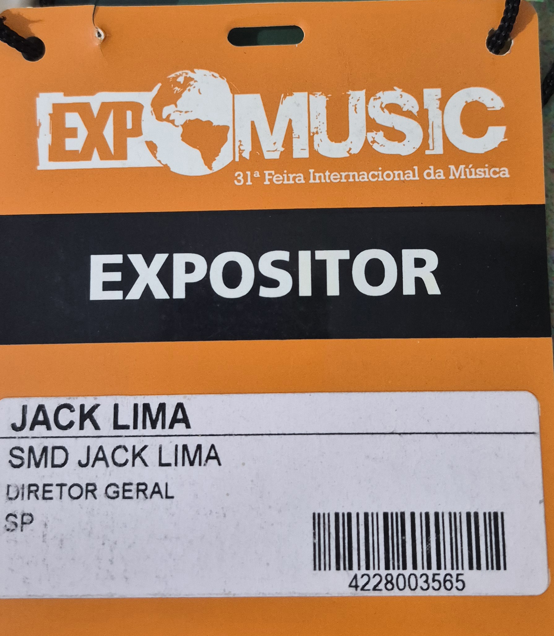 Crachá de Expositor — Expomusic 2014, 31ª Feira Internacional da Música